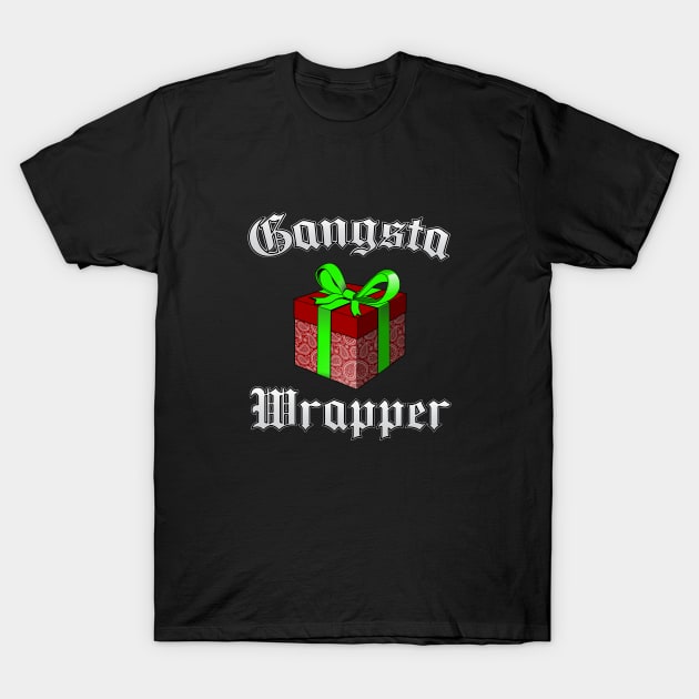 Gangsta Wrapper - Paisley - Christmas T-Shirt by Dopamine Creative